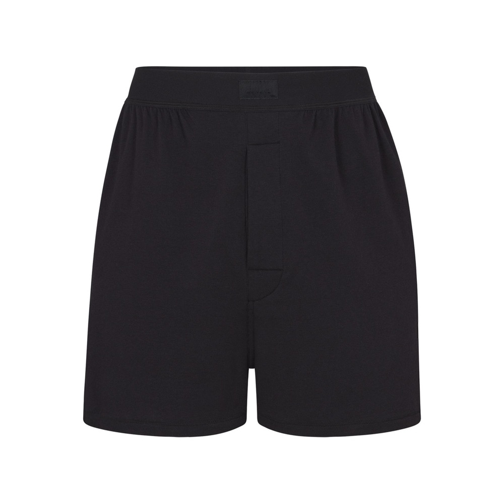 SKIMS NWT Boyfriend Loose Fit Boxer Shorts Size S Onyx Black Comfy Lounge Soft - Picture 4 of 6